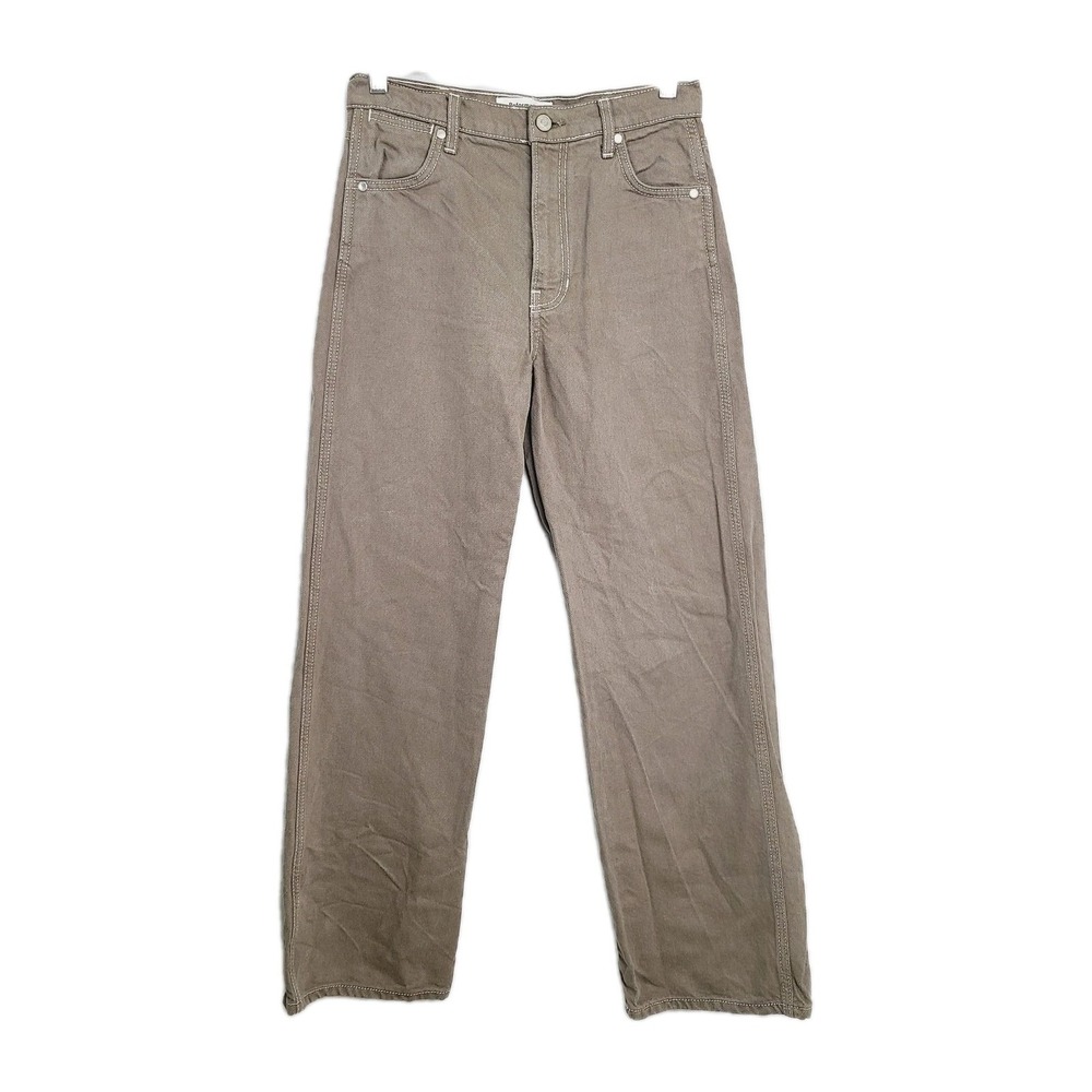 Reformation Cowboy High Rise Jeana Wide Leg Jeans Brown Taupe Minimalist Boho 26